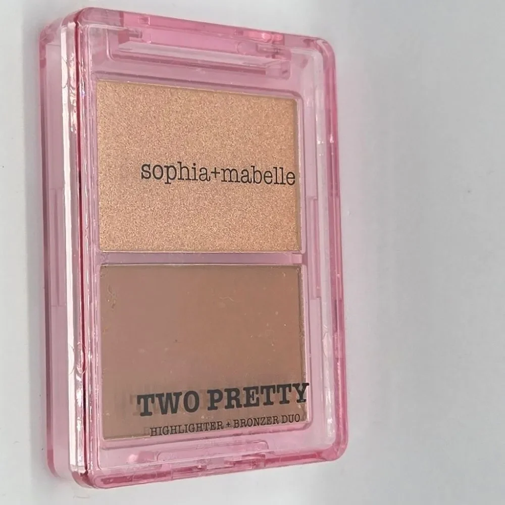 NIP Sophia + Mabelle Two Pretty Sunlit Sand Palette Duo Bronzer Highlight Combo